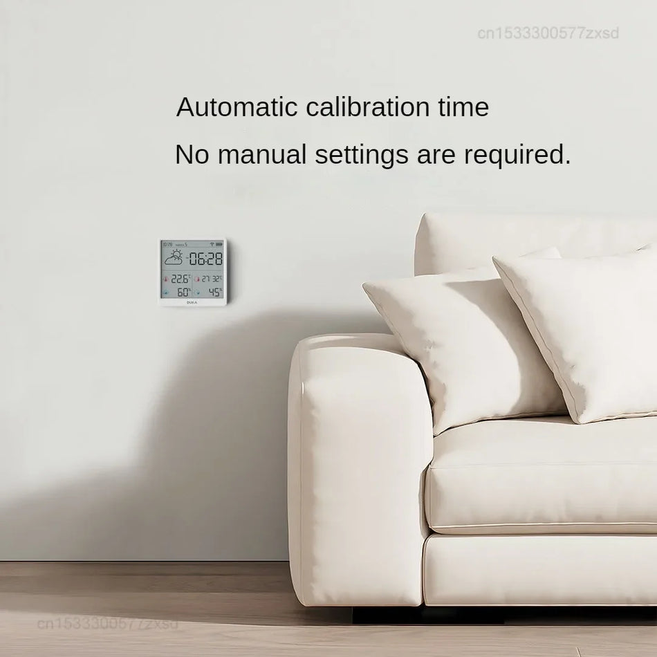 DUKA Έξυπνος LCD Μετρητής Θερμοκρασίας και Υγρασίας Εσωτερικού και Εξωτερικού Χώρου 