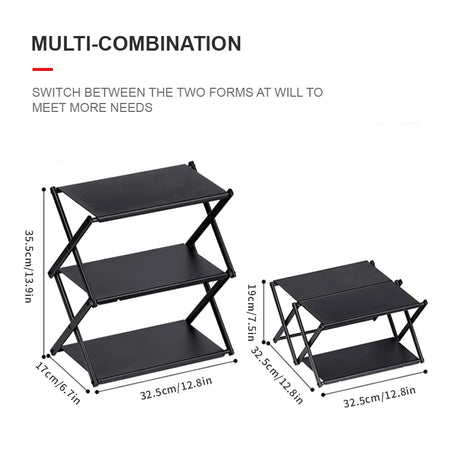 WESTTUNE Camping Three-Tier Rack &ndash; Portable Outdoor Storage Solution