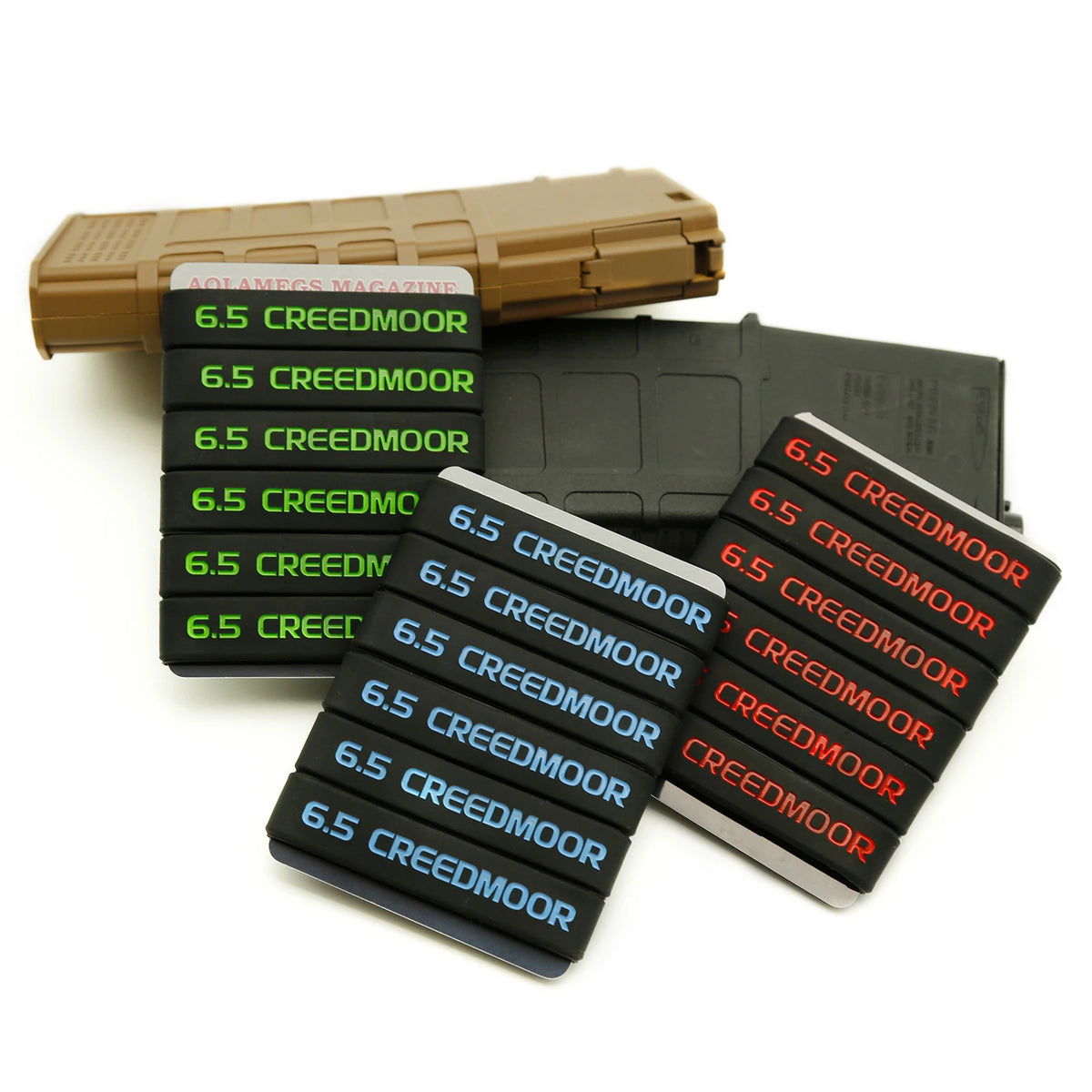 6 Pack Magazine Marking Bands &ndash; Multicolor For 7.62x39