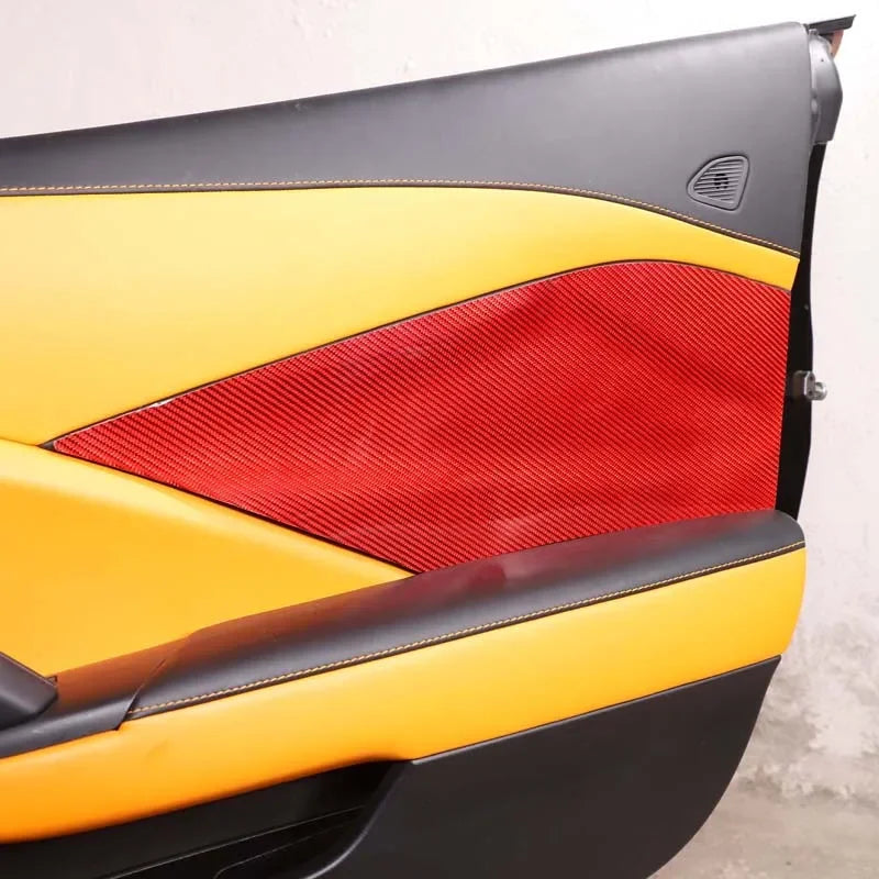 Adesivo per pannello porta in fibra di carbonio Chevy Corvette C7 2014 2019