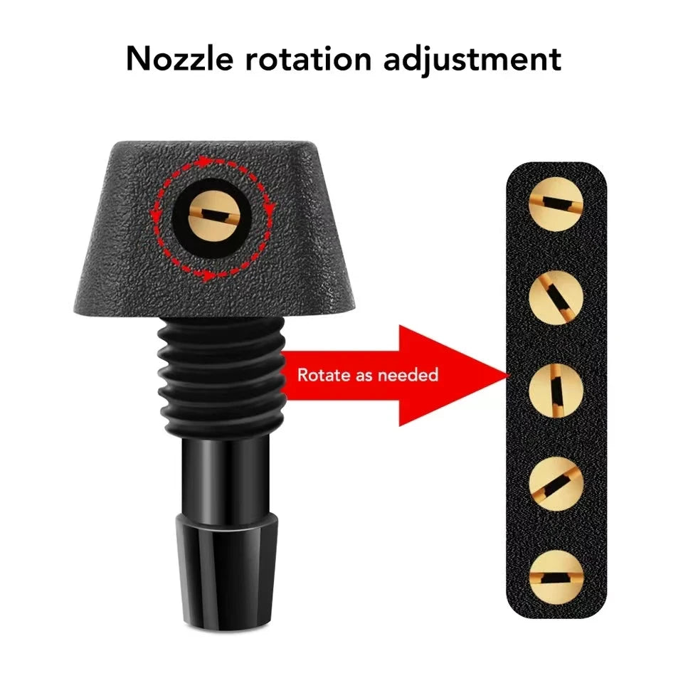 Universal Car Windshield Wiper Nozzle Jet Sprayer Kit - 2 Pcs