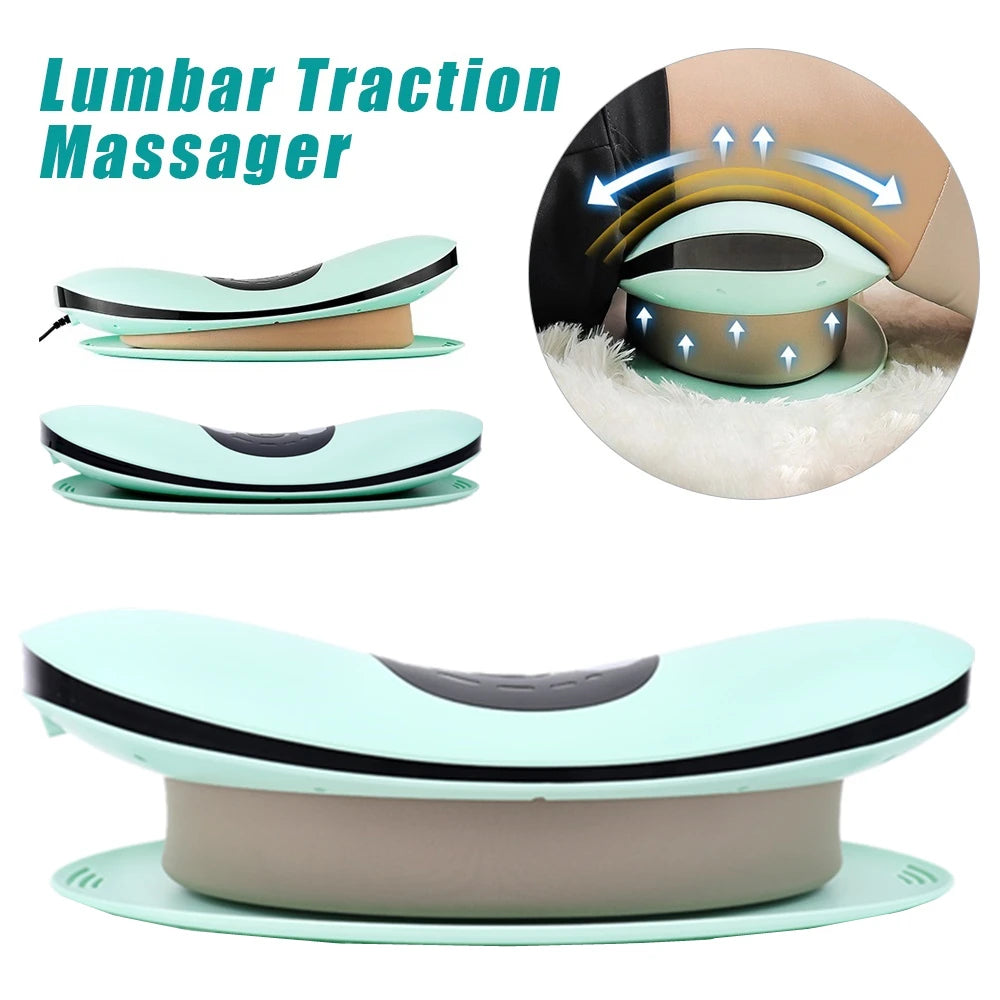 Electric Lumbar Traction Massager &ndash; Adjustable Vibration for Ultimate Comfort