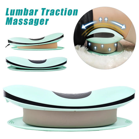 Electric Lumbar Traction Massager &ndash; Adjustable Vibration for Ultimate Comfort