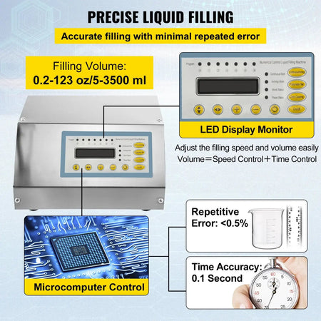 Digital Liquid Filling Machine 5 To 3500 Ml