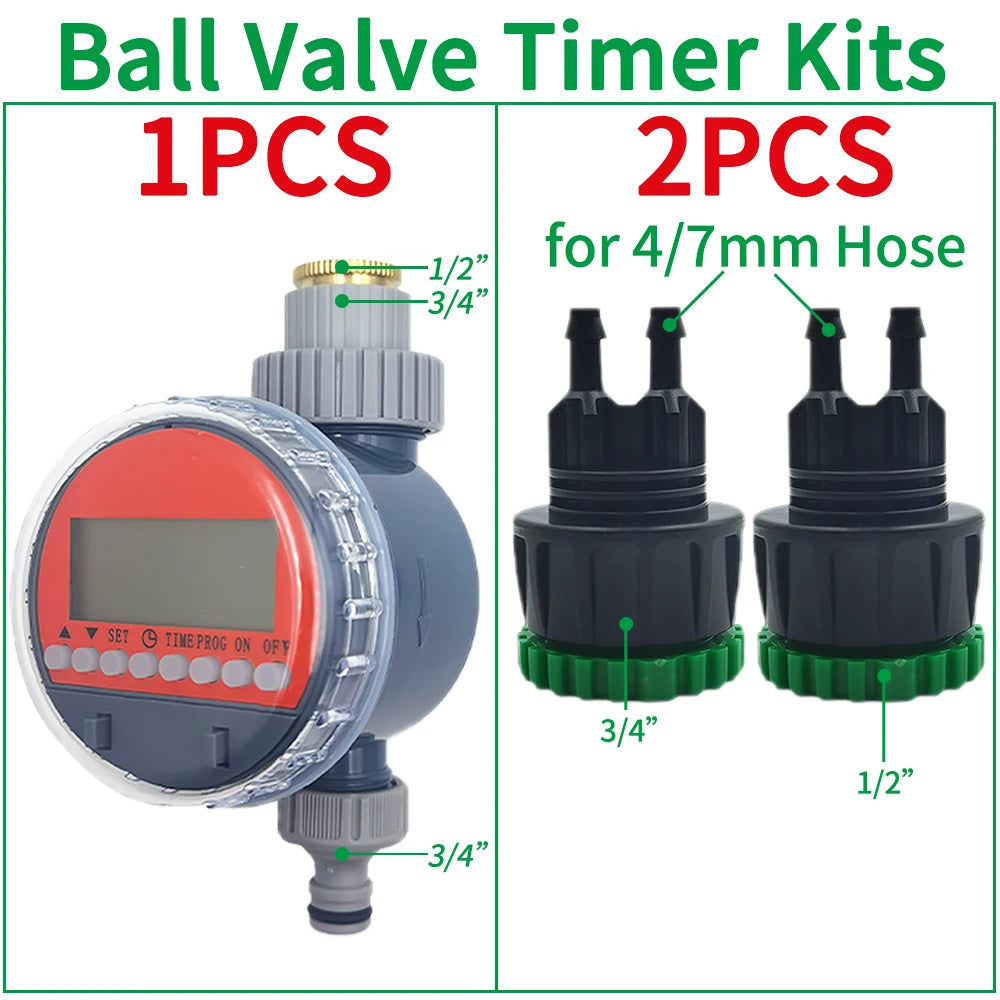 Oasis Garden Automatic Watering System &ndash; Solar Powered Ball Valve TImer-11