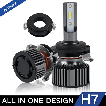 Bevinsee H7 LED Headlights For BMW E60 E61 5 Series 10000LM H7 Custom Adapter / CHINA