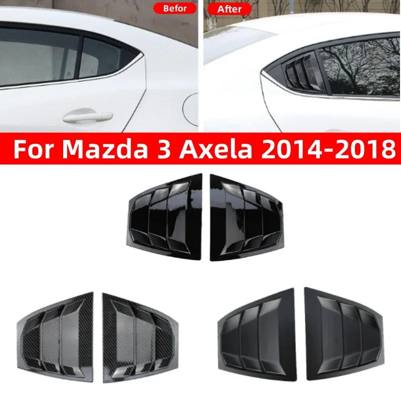 Arka Cam Kanatları Karbon Fiber ABS Mazda 3 Axela 2014-2018 için