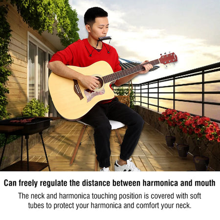 Adjustable Harmonica Neck Holder Rack &ndash; Durable Metal Frame