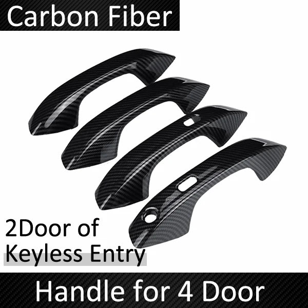 Carbon Fiber Door Handle Covers for Cupra Born 2021-2023 - Stylish Car Accessories with Protective Film Stickers Trim 4Handle 2Keyless