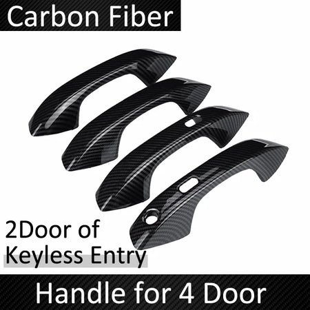 Carbon Fiber Door Handle Covers for Cupra Born 2021-2023 - Stylish Car Accessories with Protective Film Stickers Trim 4Handle 2Keyless