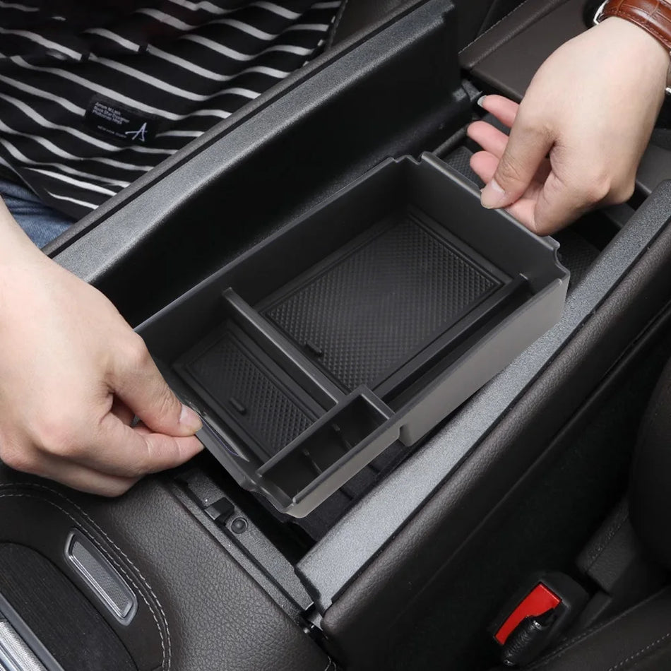 Armrest Storage Box ABS Plastic Non-Slip Backing for Mercedes GLE GLS