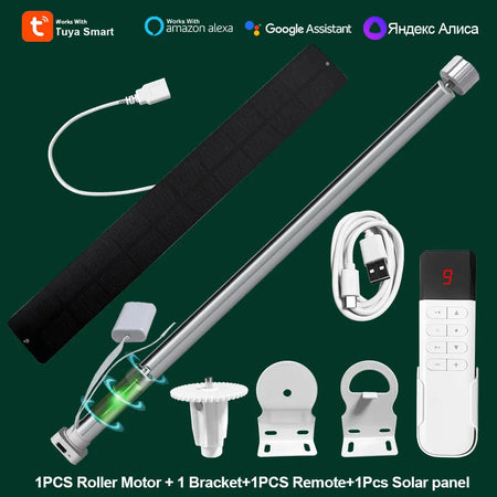 LifeLibero Tuya Zigbee Smart Curtains 1Motor 1Solar 1R / For 25mm tube zigbee