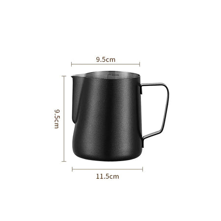 WUWANLI Stainless Steel Milk Frothing Pitcher &ndash; Precision Measurement for Perfect Latte Art 600ML Black