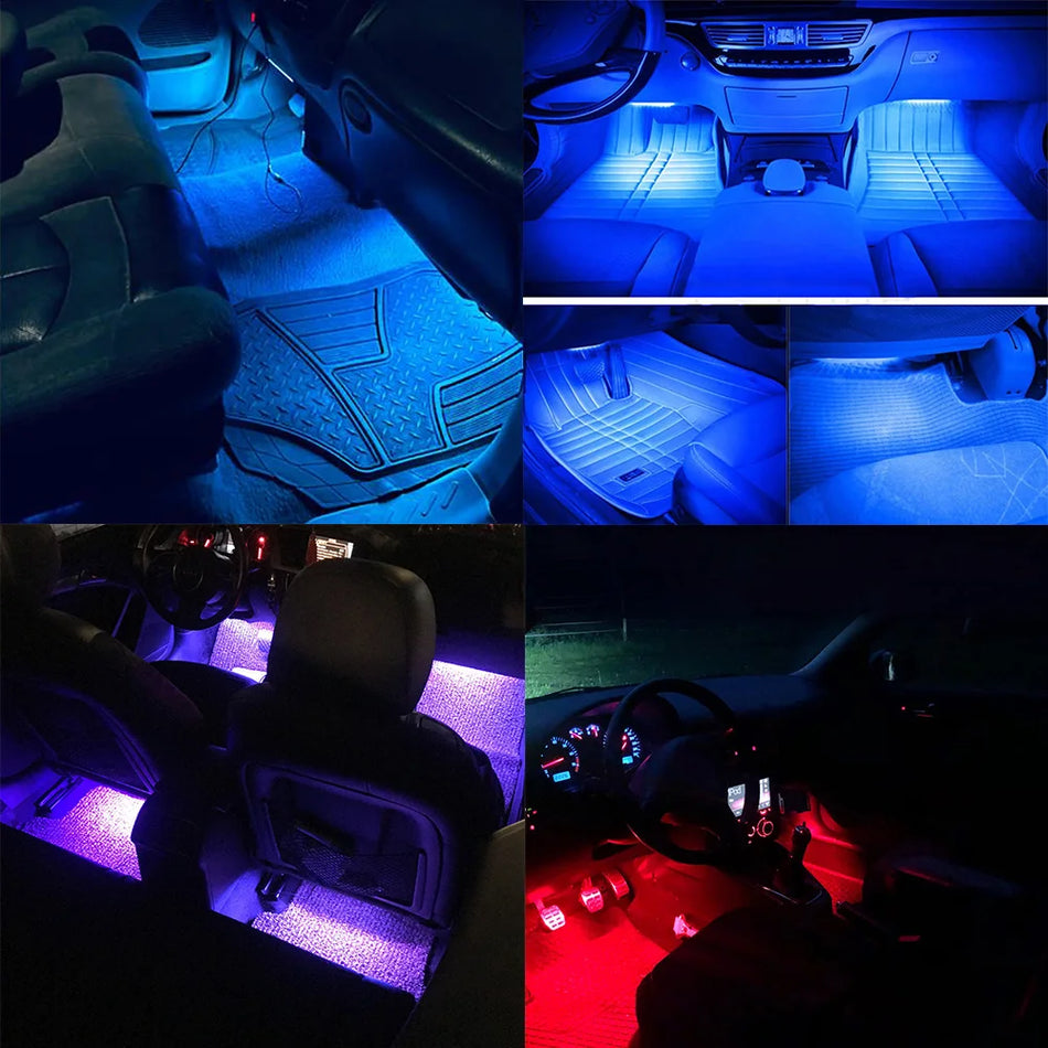 Leepee 23641 RGB LED Atmosferinė Lempa Automobilio Interjerui