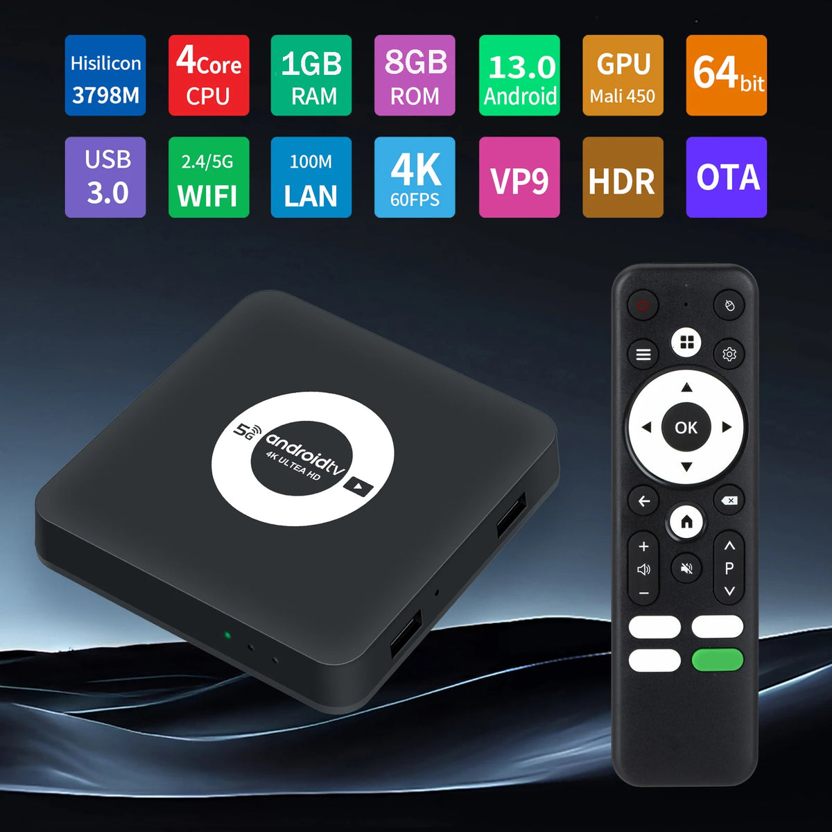 Q96 OHP 4K WiFi Smart TV Box &ndash; 4G 5G Android 13 Player