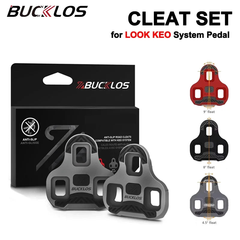 Bucklos Look Keo Road Bike Cleats, Αντιολισθητικά, Αυτοκλειδώματα, 0-4.5-9 Degree Float