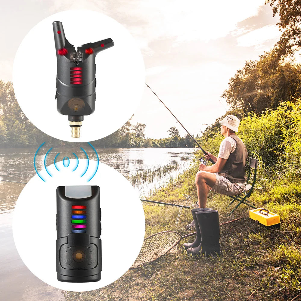 Fish Alert Electronic fishing alarm Carp Fishing Alarm Set Wireless Fishing Bite ...