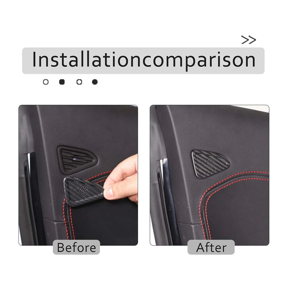 Echt koolstofvezel deur luidspreker gaas afdekking voor Corvette C8