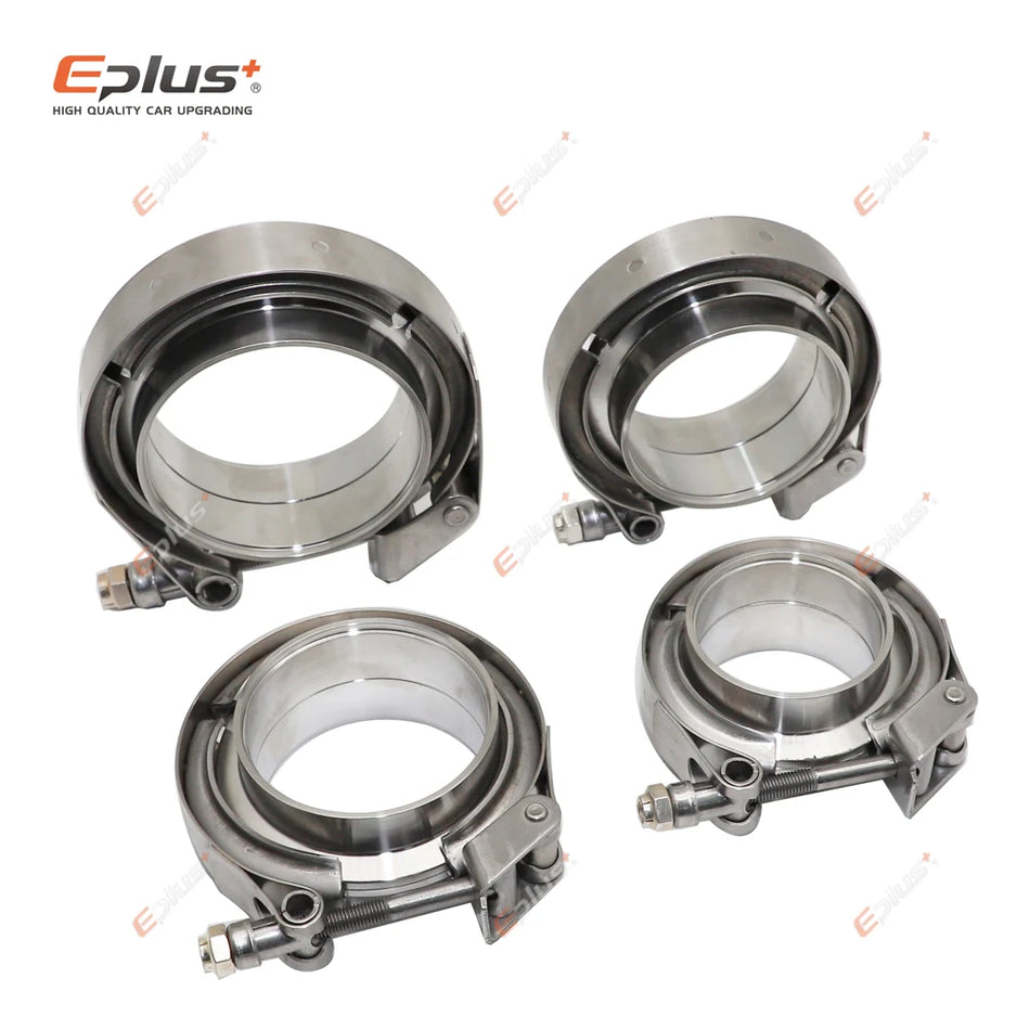 Eplus+ 2 Inch Stainless Steel V Band Clamp for Exhaust Pipe, Quick Release
