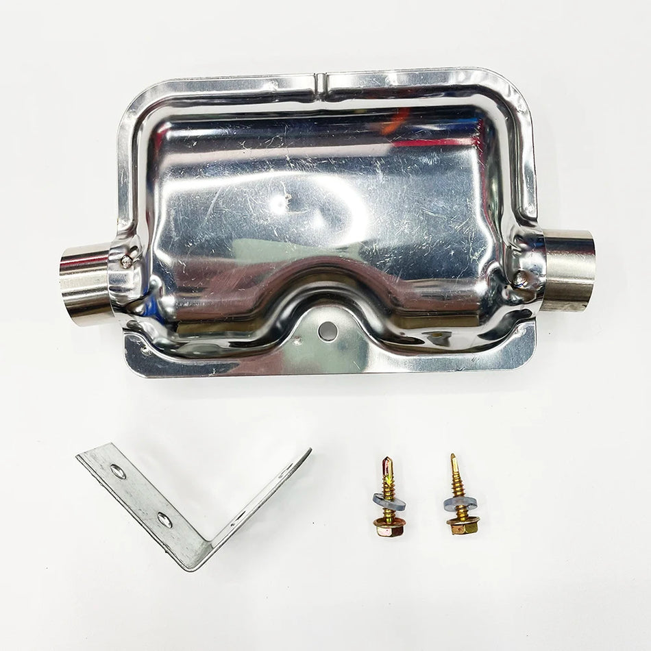 Car Exhaust Muffler 24mm Aluminum Alloy Silencer Pipe with Clamps