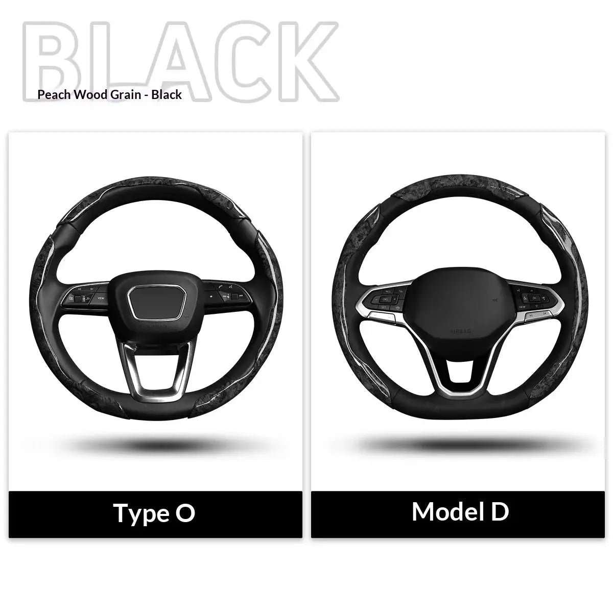 3-Piece Segmented Texture Car Interior, Steering Wheel Cover, Anti-Slip Decoration, Comfortable to the Touch by InterCyprus Trading Ltd