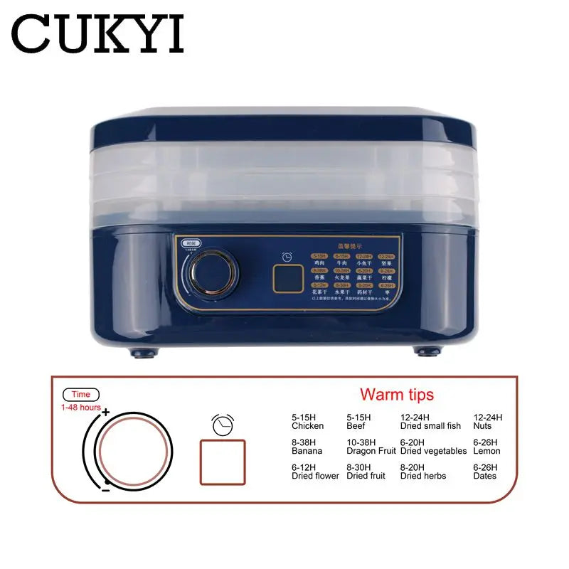 CUKYI Food Dehydrator &ndash; Adjustable Temperature Control