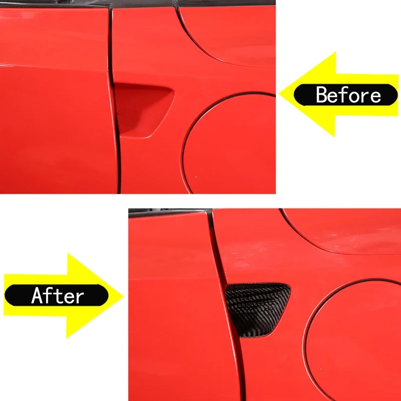 Защитная наклейка на чашу дверной ручки из углеродного волокна C7 Z06