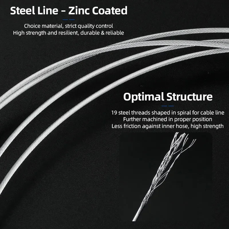 Deemount Brake Derailleur Cables Kit &ndash; Durable Carbon Steel Construction
