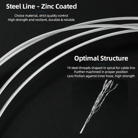 Deemount Brake Derailleur Cables Kit &ndash; Durable Carbon Steel Construction