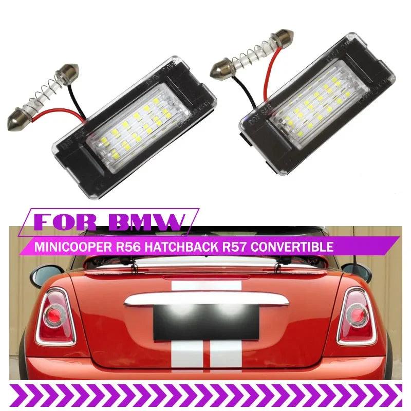 LED svetlo na evidenčné číslo pre Mini Cooper R56 R57 R58 R59 12V