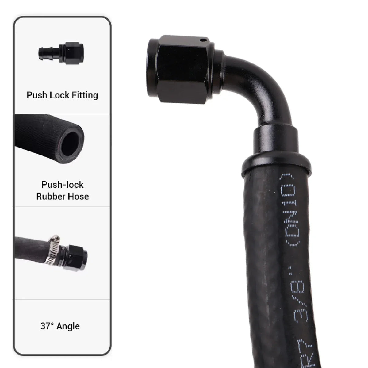 PIKBUK Universal AN4 6 8 10 12 Push-on Hose End Fittings Fuel Oil Cooler Hose Fitting 180 Degree Reusable Connection Adapter by InterCyprus Trading Ltd