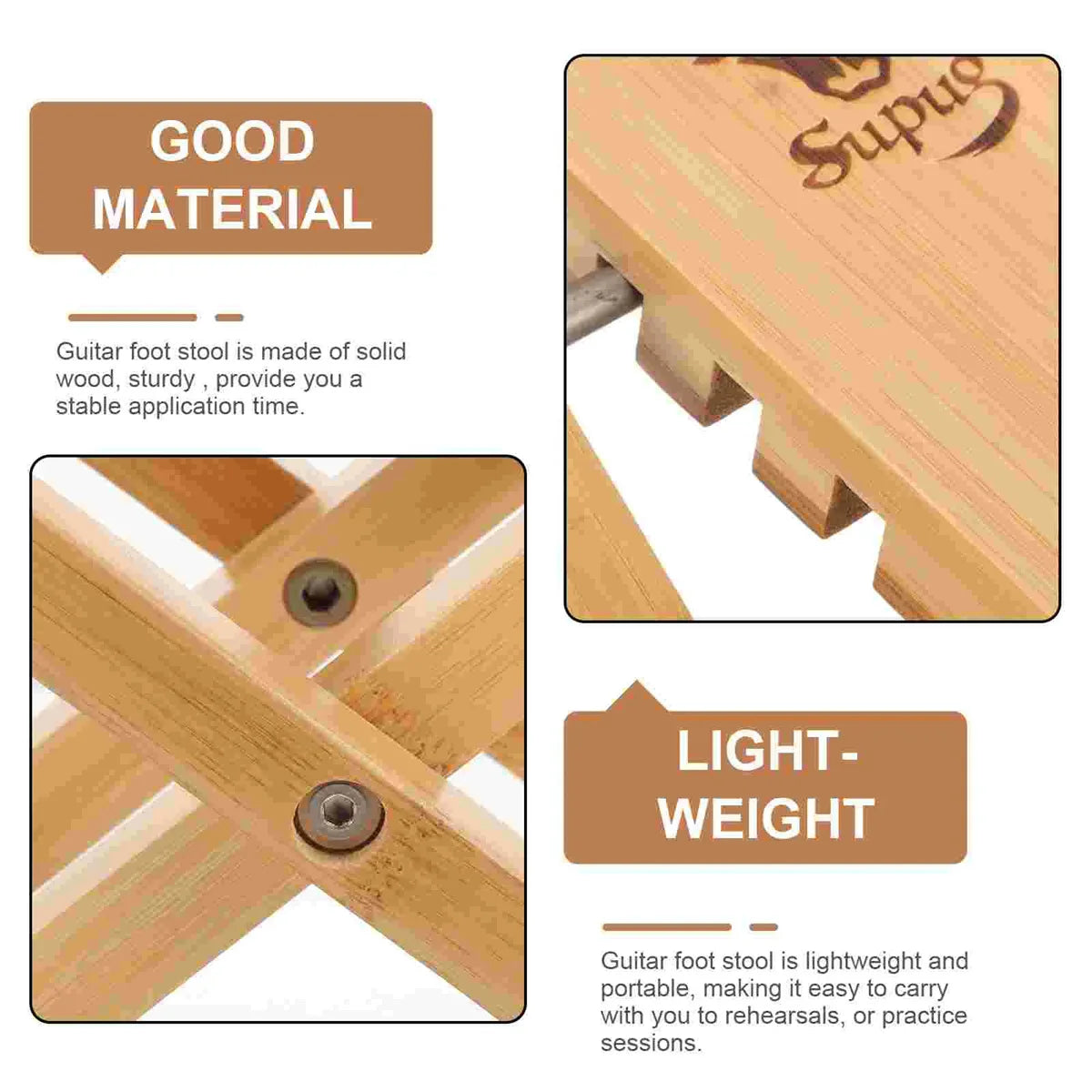 Miwayer Guitar Footstool &ndash; Adjustable Height, Non-Slip