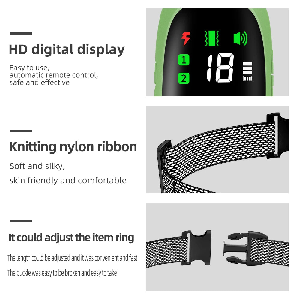 800m Electric Dog Training Collar &ndash; LCD Display Remote
