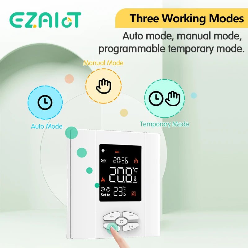 Tuya Smart Home Gas Boiler Thermostat &ndash; Battery Powered