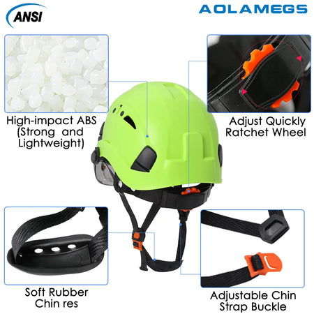 4AQM0226 Construction Cap With Goggles &ndash; Dual Protection