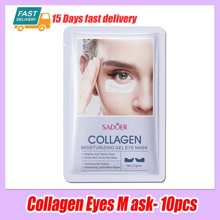 10pcs Hyaluronic Acid Collagen Face Mask for Moisturizing &amp; Firming Skin Eyes-10pcs
