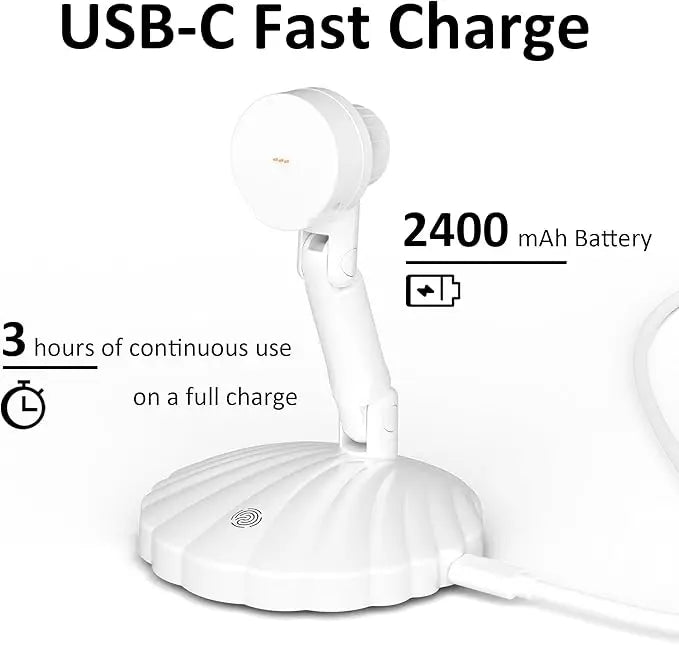 Φορητός Ταξιδιωτικός Καθρέφτης Μακιγιάζ με Φώτα, 15x Μεγέθυνση, 3 Χρώματα Μόδων