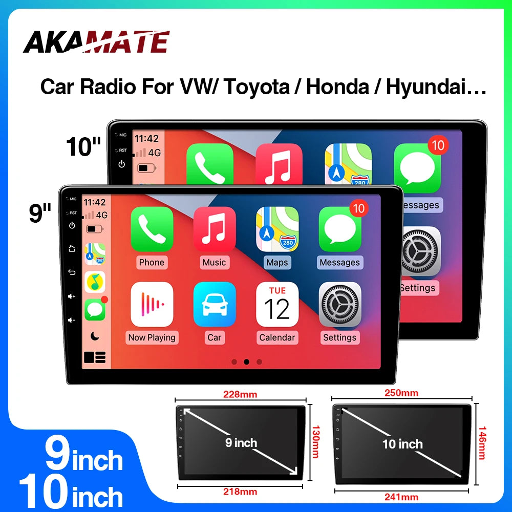 9Inch 10Inch Car Radio Universal CarPlay &ndash; GPS Bluetooth
