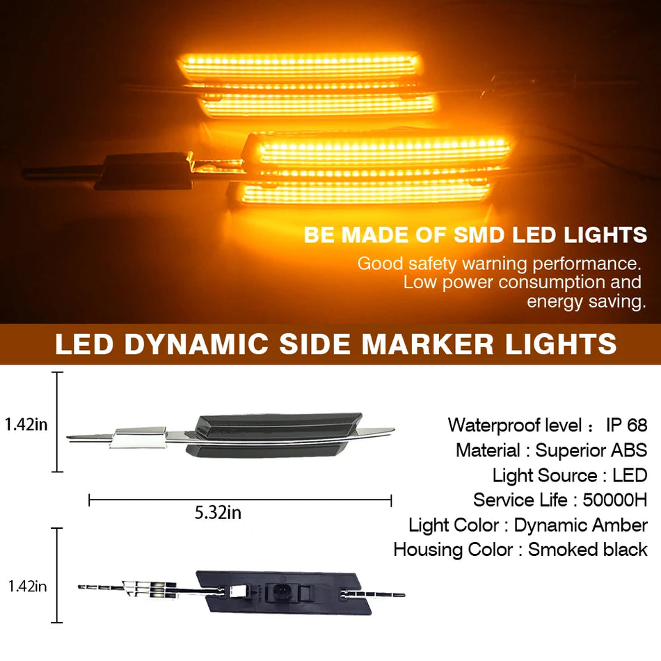Señales de giro LED secuenciales dinámicas para BMW E46 E90 E92