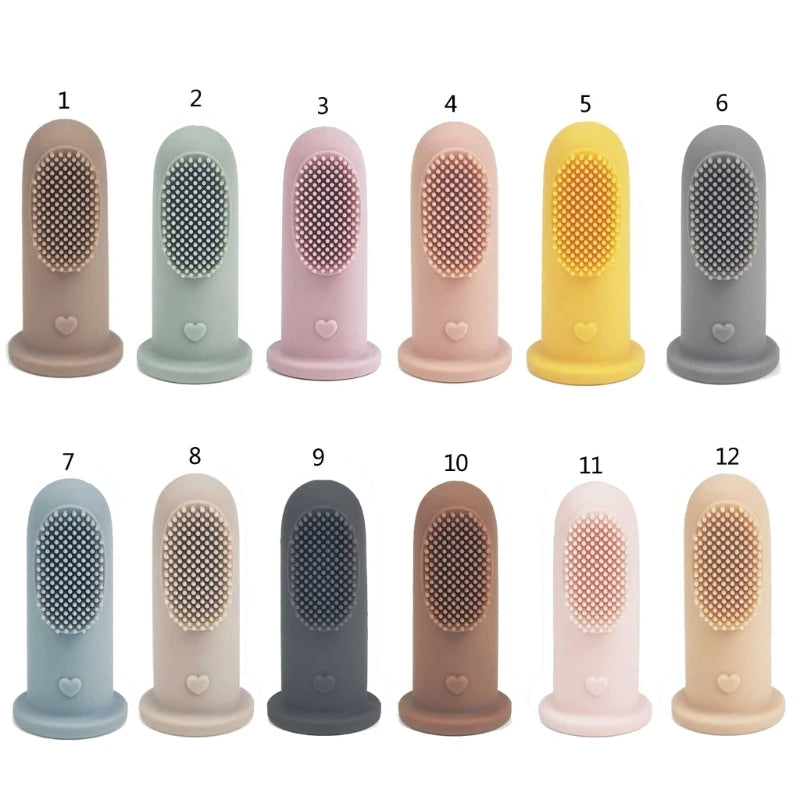 Food-Grade Silicone Baby Finger Toothbrush for Infants 0-2 Years