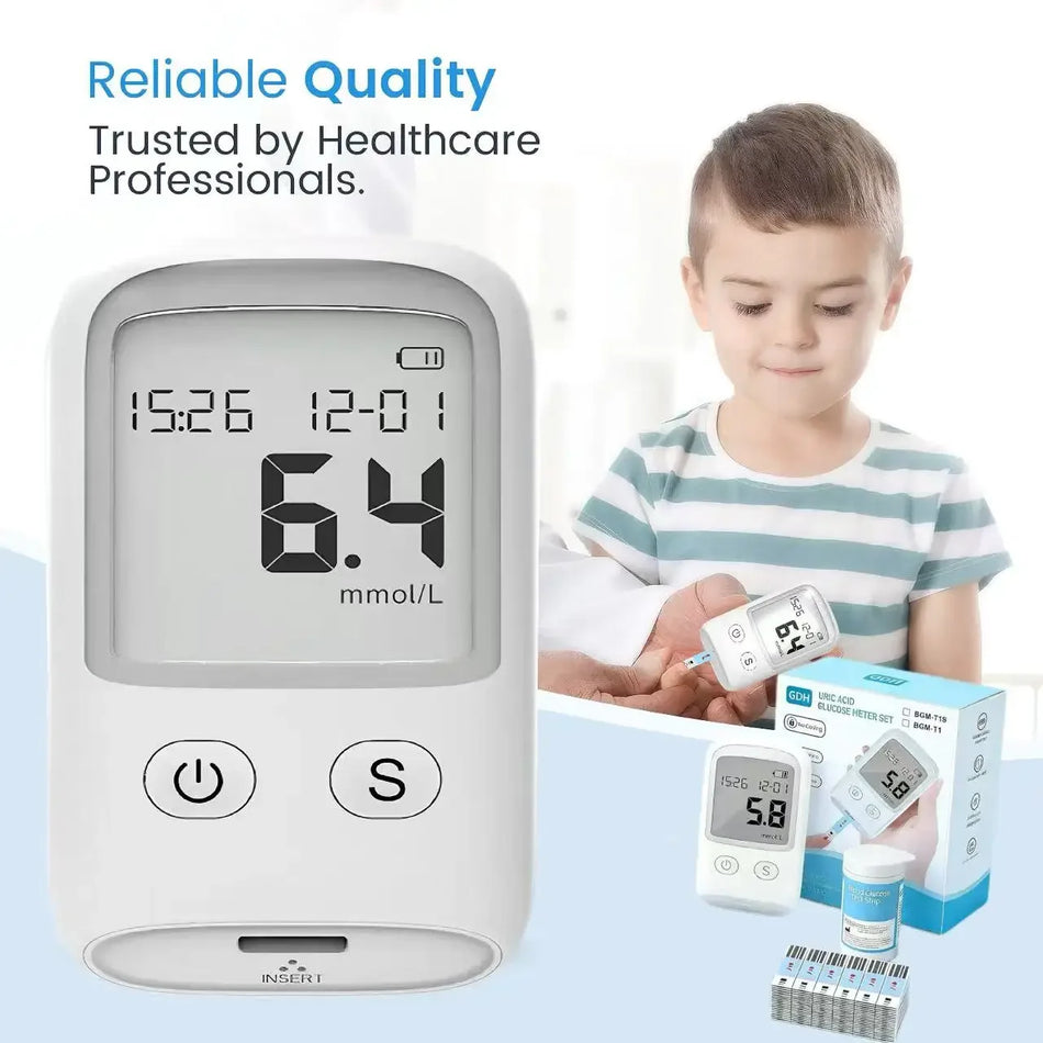 Kein Codierungsglucometer automatisches Blutzuckermessgerät mit Streifen für den Heimgebrauch