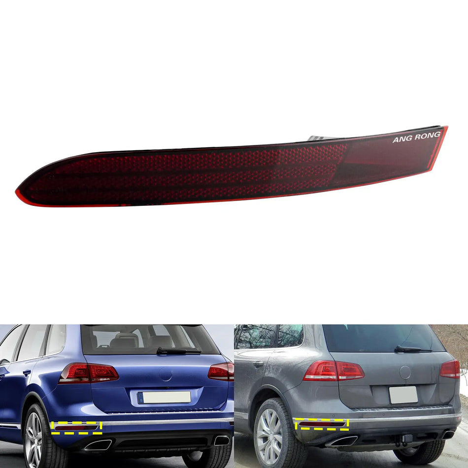 VW Touareg linke hintere Stoßfänger Reflektorbaugruppe, rotes Glas, 7P6945701G 7P6945701K