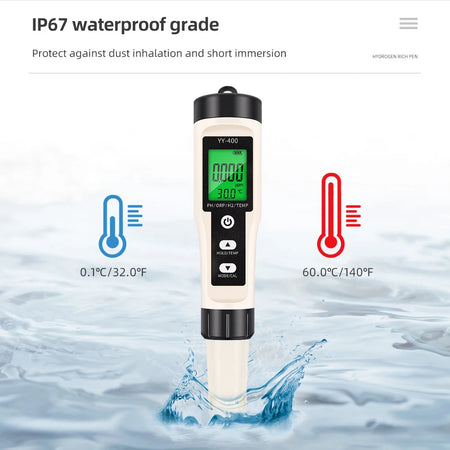 4/3/2 In 1 PH ORP H2 Meter Portable Pen &ndash; Water Purity Test