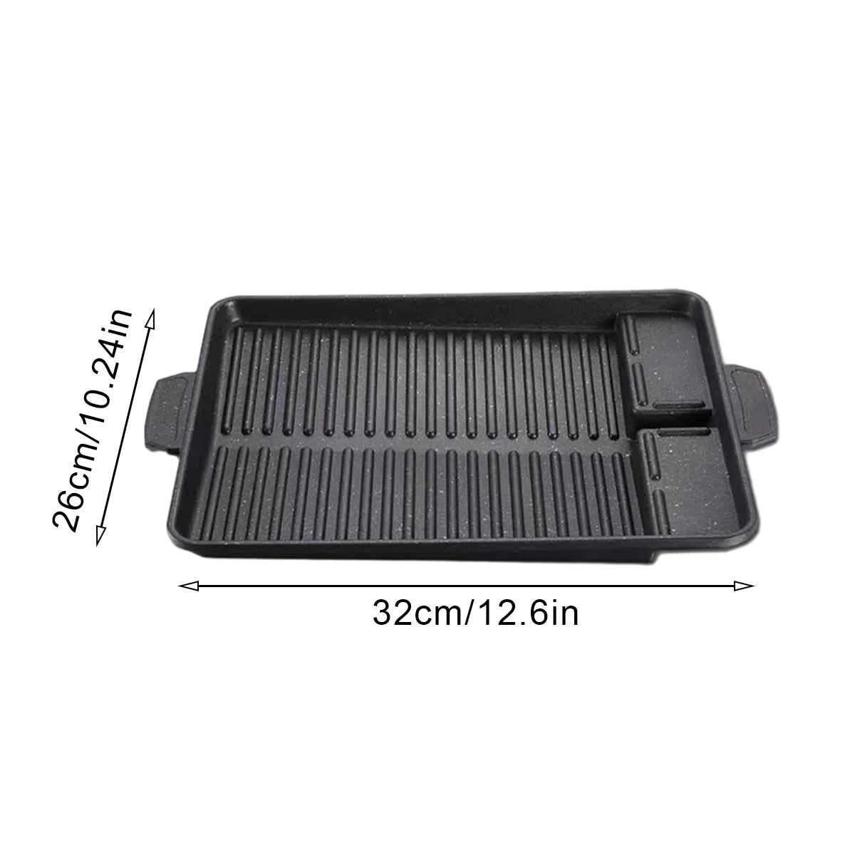 Healthy Square Barbecue Grill Plate - Ideal for Pork Belly Cooking