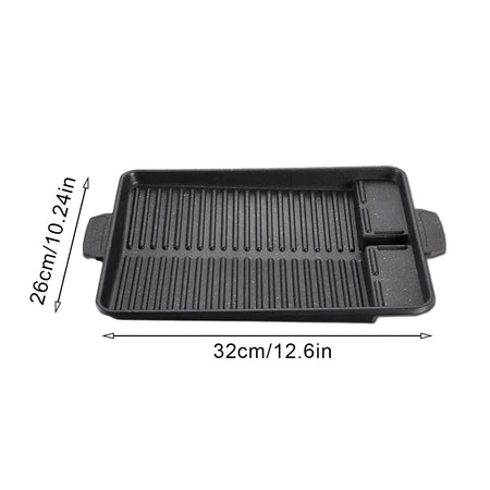 Healthy Square Barbecue Grill Plate - Ideal for Pork Belly Cooking