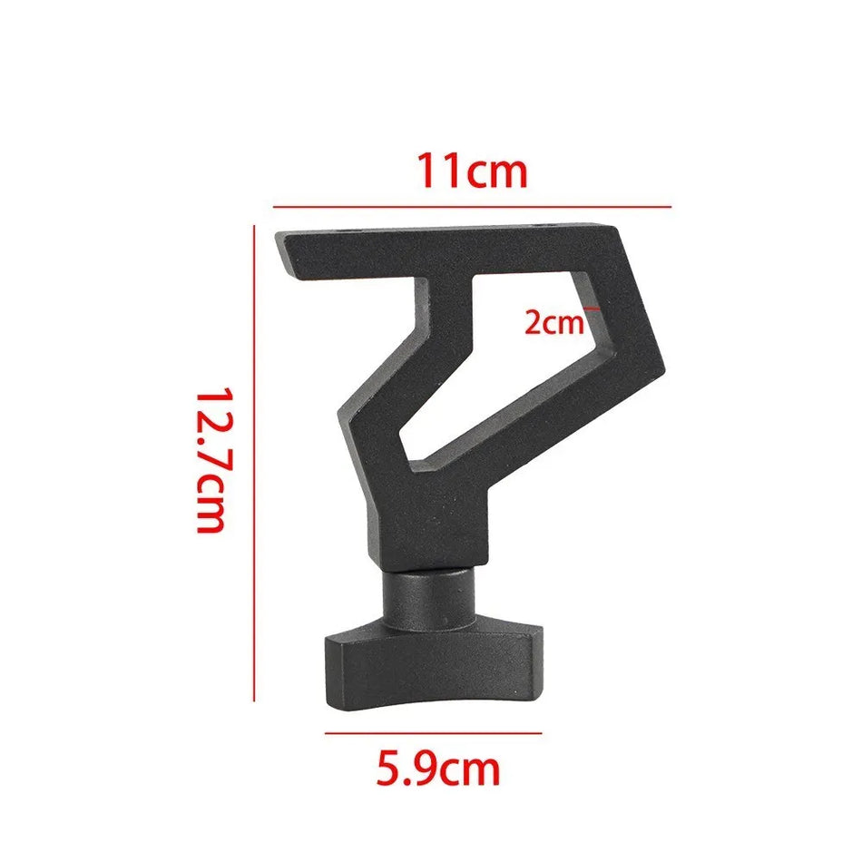 Jack Mount Bracket for Jeep Wrangler JK, Adjustable Aluminum Tube Mount, 2007-2018