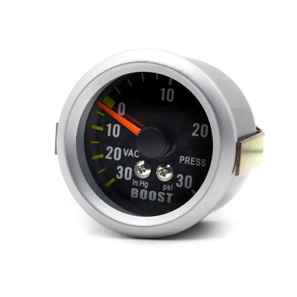 52mm Universalus Turbo Padidėjimo Matuoklis su Baltu LED Apšvietimu