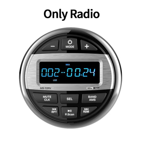 Boat Radio MP3 Media Player - Waterproof Bluetooth Stereo radio