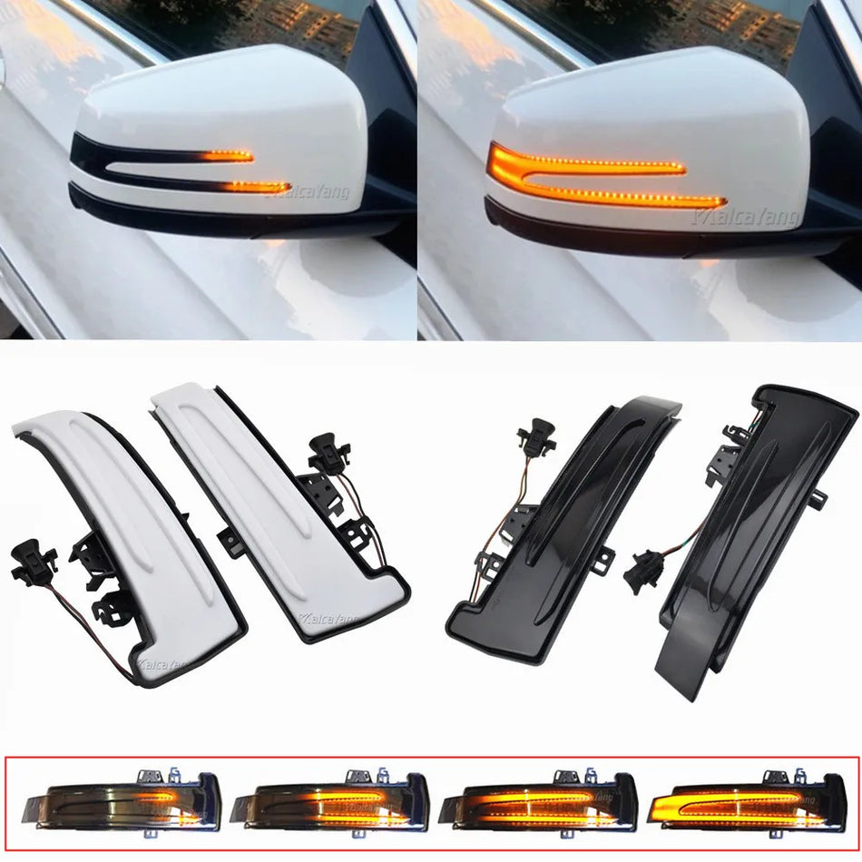 Динамични LED мигачи за огледала за Mercedes-Benz A B C E S CLA GLA