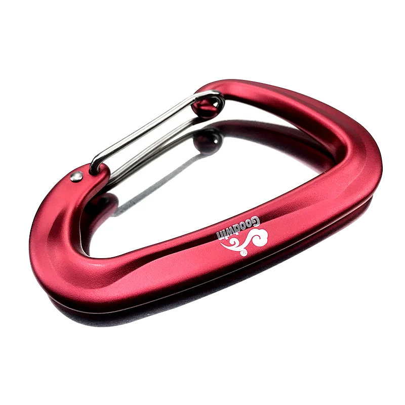 12KN D-Shape Aluminium Climbing Carabiner with Locking Mechanism 3 / CHINA